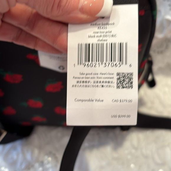 NWT KATE SPADE NEW YORK Chelsea Rose Toss Print Medium Backpack - Picture 9 of 9